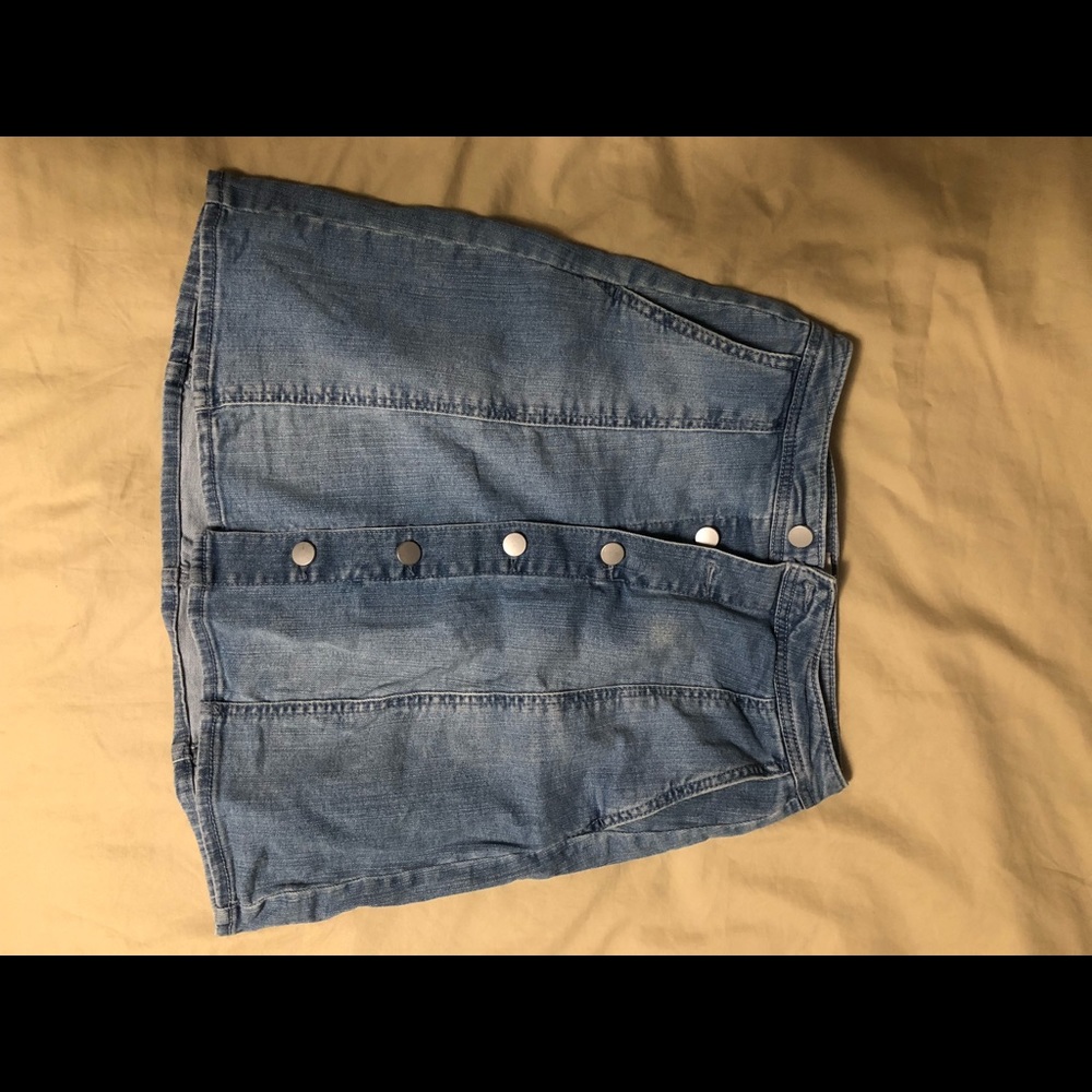 A New Day high rise jean skirt.